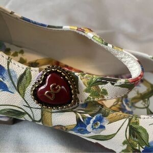 DOLCE & GABBANA BAMBINO Girls Floral Mary Jane’s Size 29, US 12.5